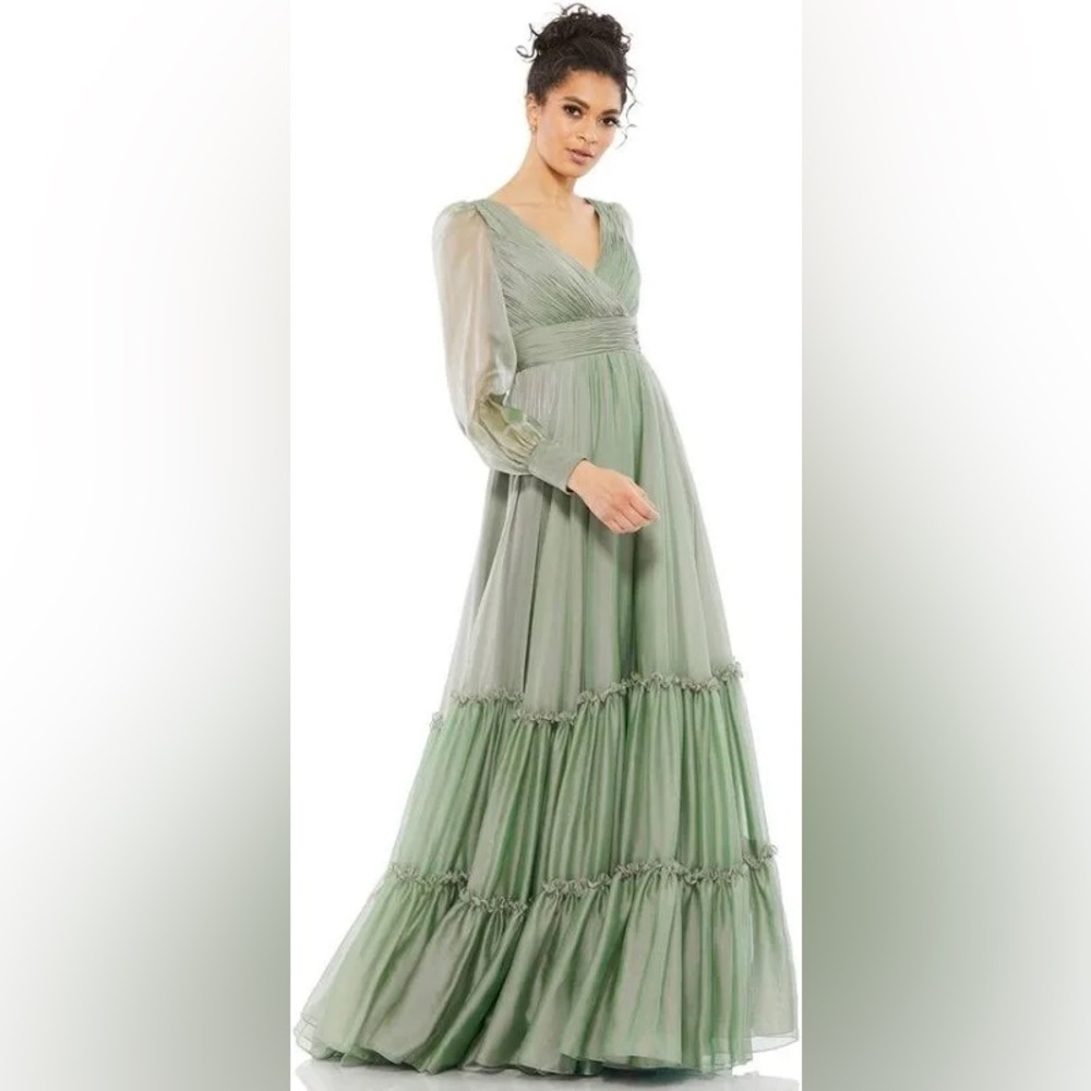 Mac Duggal 67864 NWT Ombré Satin & Chiffon Tiered Gown